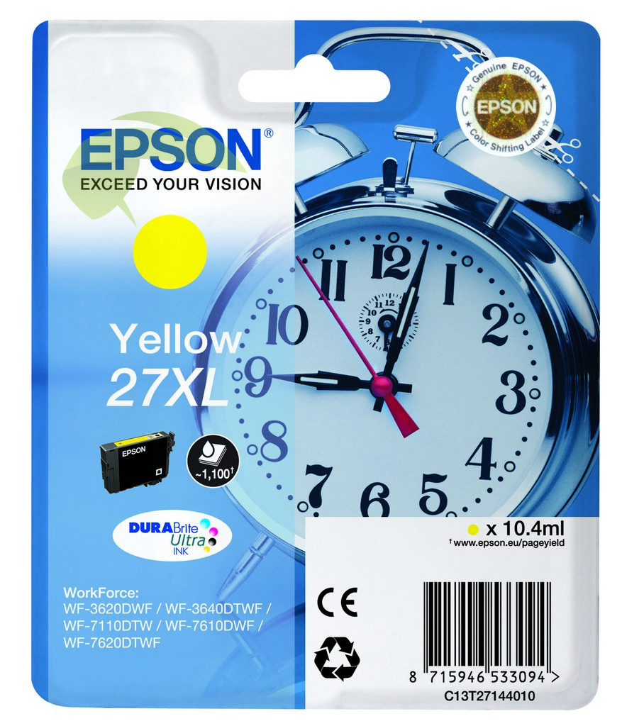 Epson T2714 originální náplň žlutá, WF-3620/3640/7110/7610