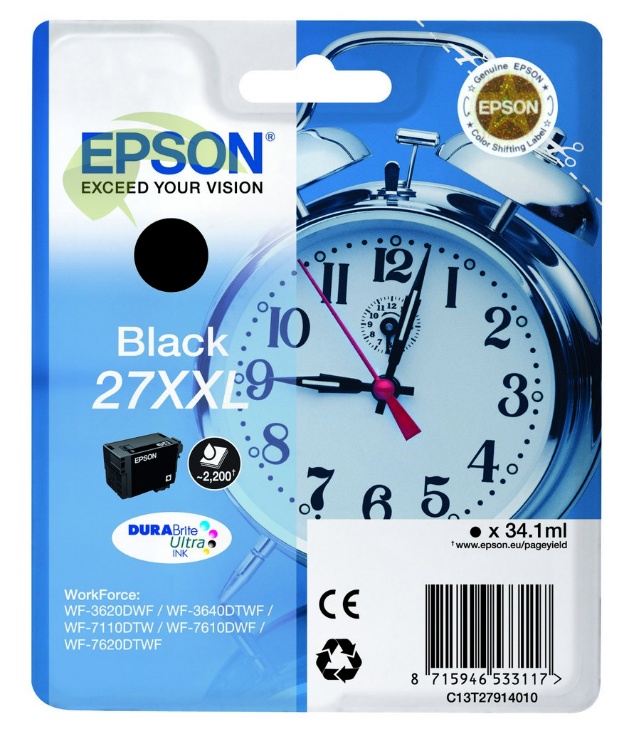 Epson T2791 originální náplň černá, WF-3620/3640/7110/7610