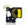 Kompatibilní páska pro Dymo 43618 / S0720730, 6mm x 7m, černý tisk / žlutý podklad