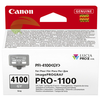 Inkoustová náplň Canon PFI-4100 GY, 6783C001 šedá originální, imagePROGRAF PRO-1100