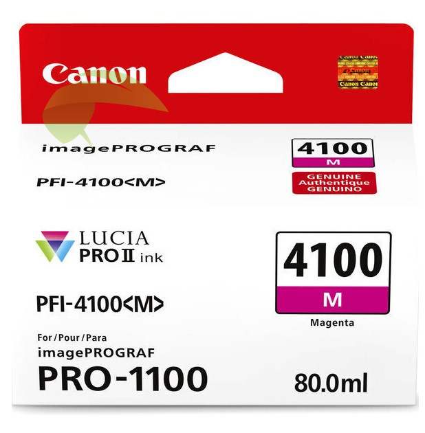 Inkoustová náplň Canon PFI-4100 M, 6779C001 magenta originální, imagePROGRAF PRO-1100