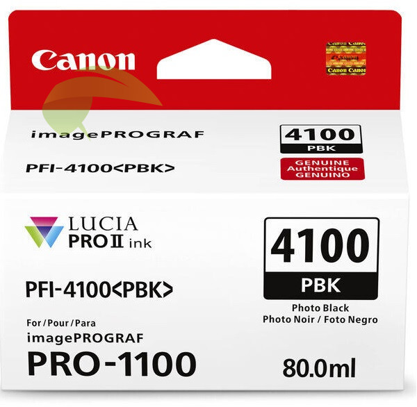 Inkoustová náplň Canon PFI-4100 PBK, 6777C001 foto černá originální, imagePROGRAF PRO-1100