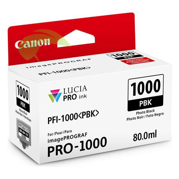 Inkoustová náplň Canon PFI-1000 PBK, 0546C001 foto černá originální, imagePROGRAF PRO-1000