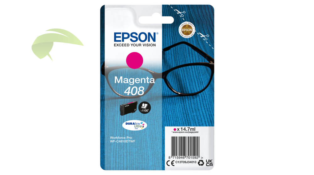 Epson 408, C13T09J34010 originální magenta, WorkForce Pro WF-C4810