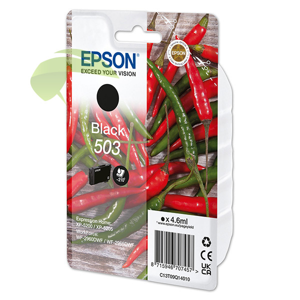 Epson 503, C13T09Q14010 originální černá, WorkForce WF-2960/WF-2965/XP-5200/XP-5205