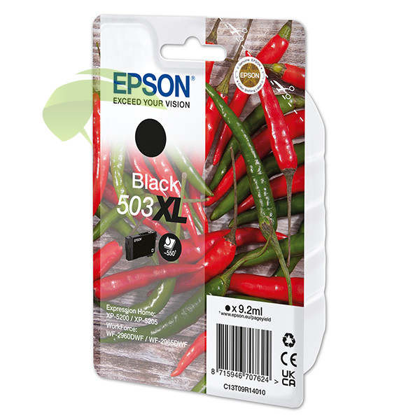 Epson 503XL, C13T09R14010 originální černá, WorkForce WF-2960/WF-2965/XP-5200/XP-5205