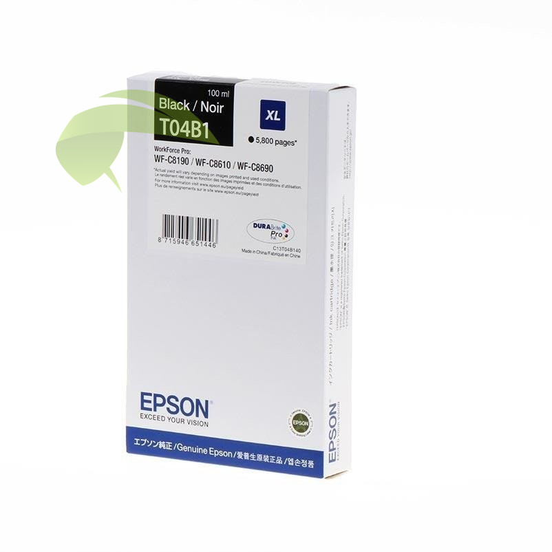 Epson T04B1, C13T04B14N (XL) originální náplň černá, WorkForce Pro WF-C8190/WF-8690