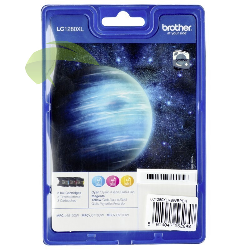 Brother LC-1280XL originální náplň CMY Rainbow Pack, MFC-J430/J5910/J625/J6510/J6910