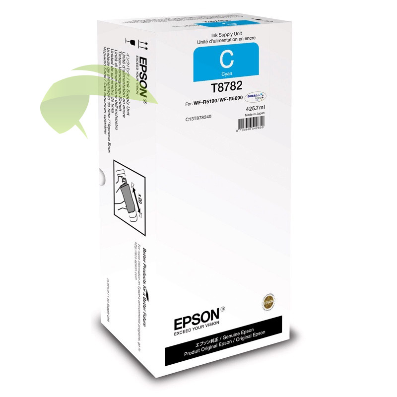Originální náplň Epson T8782, C13T878240 cyan, WorkForce Pro WF-R5190/WF-R5690