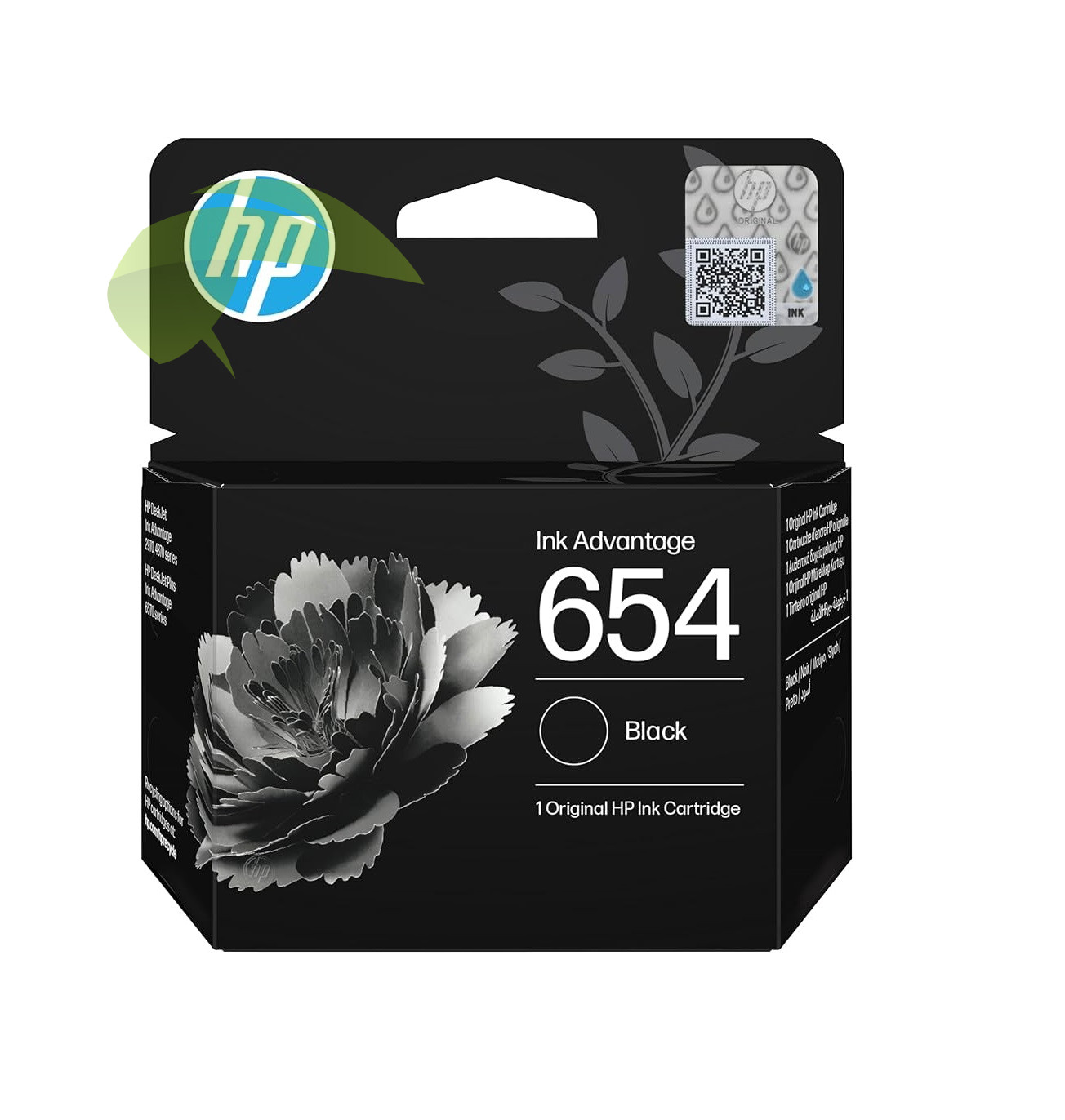 HP 654 originální černá náplň