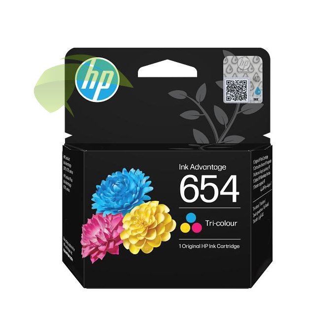 HP 654 originální tříbarevná náplň
