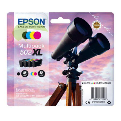 Epson 502XL, C13T02W64010, multipack originální náplň CMYK, WorkForce WF-2860/WF-2865/XP-5100/XP-510