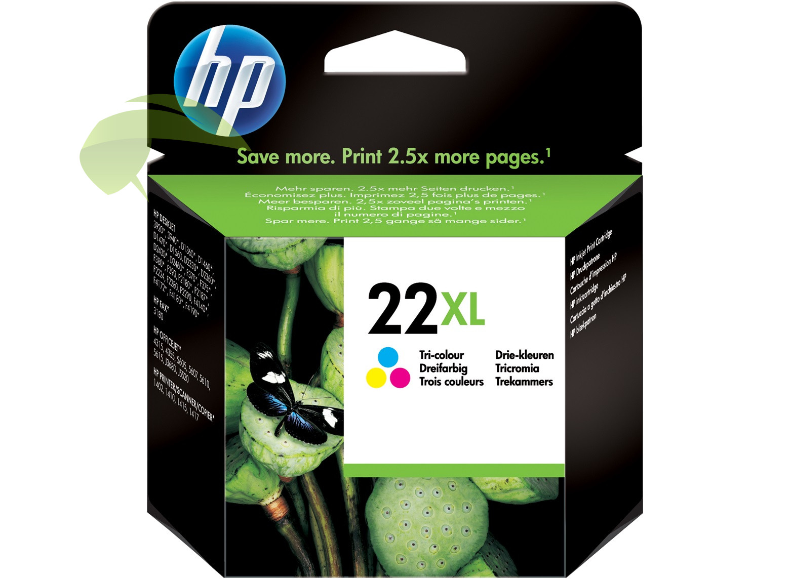 HP C9352CE, HP 22XL originální náplň tříbarevná, Deskjet 3910/3920/3930
