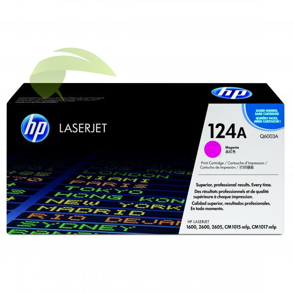Toner HP Q6003A, 124A originální magenta, HP Color LaserJet 1600/2600n/2605