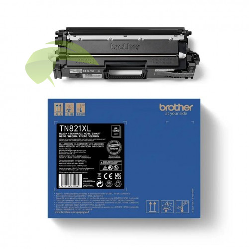 Toner Brother TN-821XLBK černý originální, HL-L9430/MFC-L9630/MFC-L9635/MFC-L9670