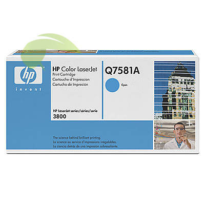 Toner HP Q7581A cyan - originální