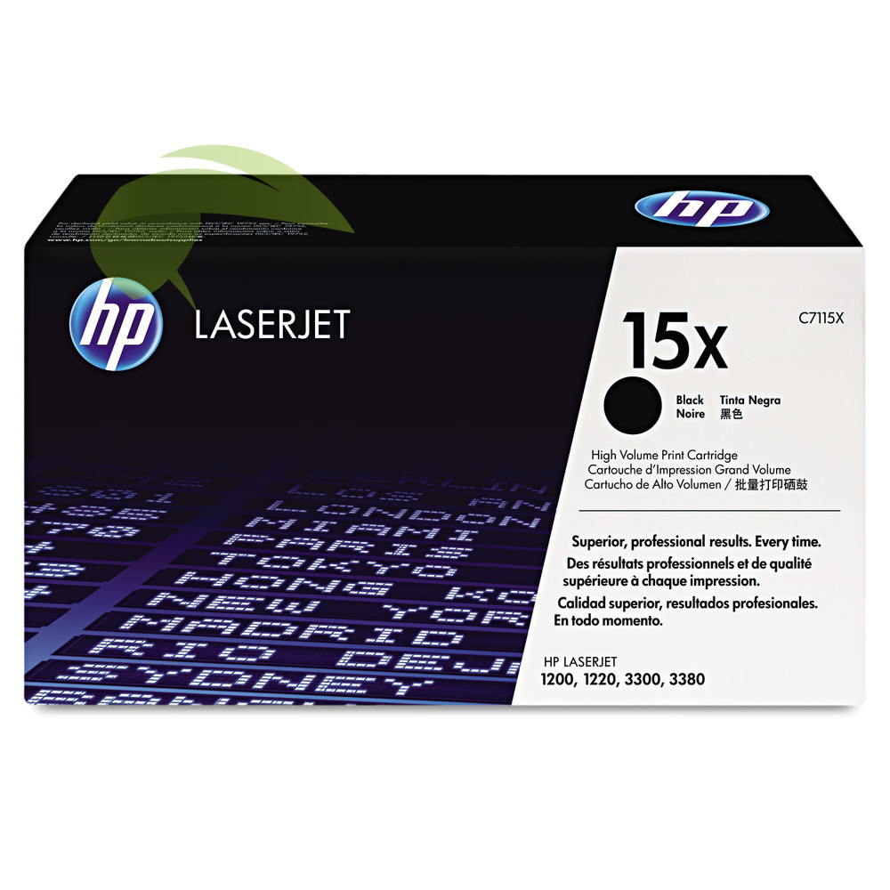 Toner HP C7115X (15X) originální, LaserJet 1200/1220/3300/3310/3320/3330/3380