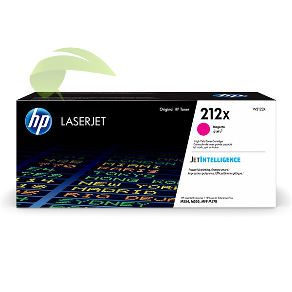 Toner HP 212X, HP W2123X originální magenta, Color LaserJet Enterprise M554/M555/M578