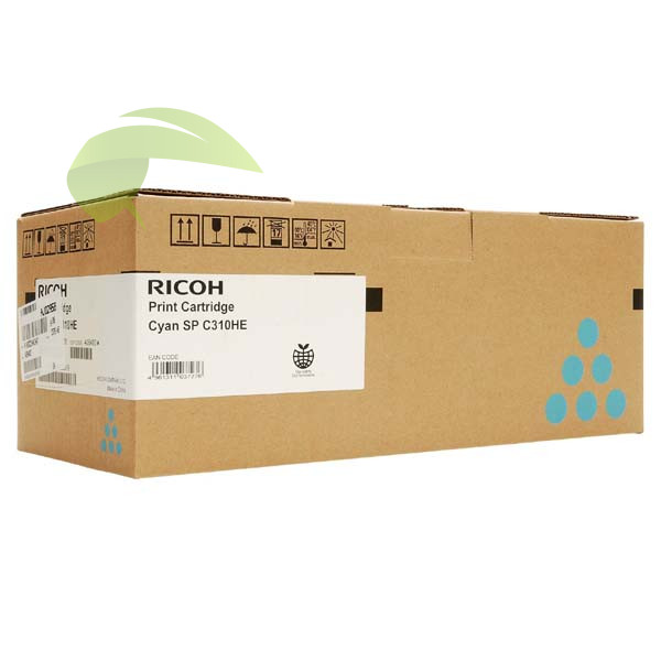 Toner Ricoh SP C310HE, 407637 originální cyan, Aficio SP C231/C232/C242/C312/C320