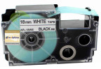Kompatibilní páska pro Casio XR-18WE, 18mm x 8m černý tisk / bílý podklad