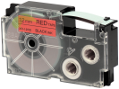 Kompatibilní páska pro Casio XR-12RD, 12mm x 8m černý tisk / červený podklad