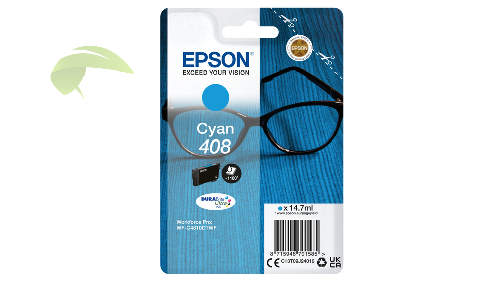 Epson 408, C13T09J24010 originální cyan, WorkForce Pro WF-C4810