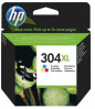 HP 304XL, HP N9K07AE originální tříbarevná, DeskJet 2620/2630/3720/3730
