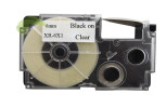 Kompatibilní páska pro Casio XR-6X, 6mm x 8m černý tisk / průhledný podklad